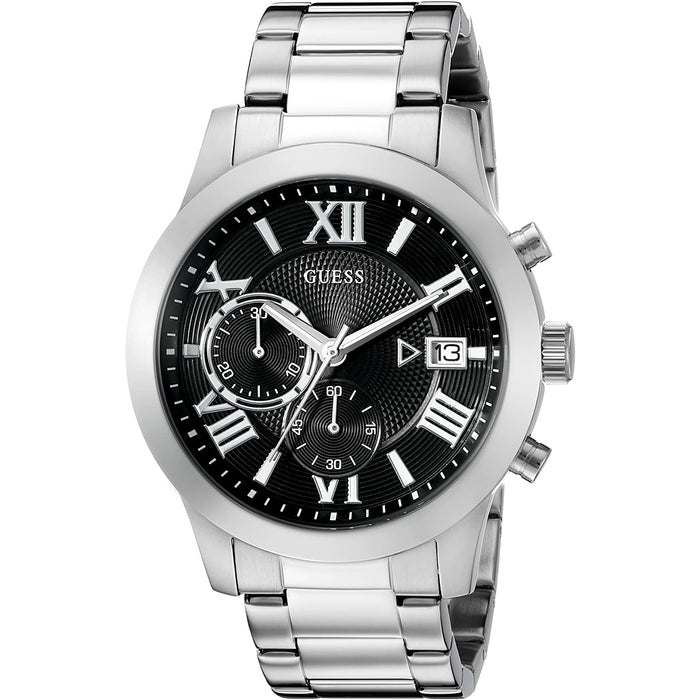 Guess Men's Classic Black Dial Watch - U0668G3