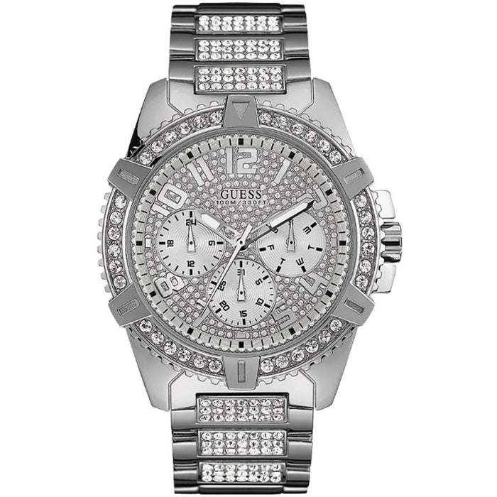 Guess Men's Classic Silver Dial Watch - U0799G1