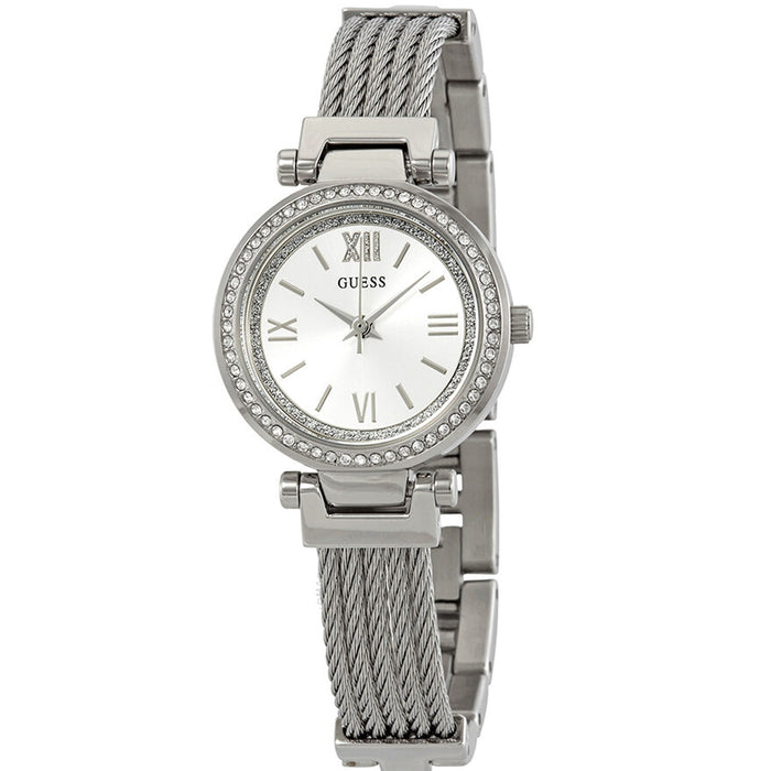 Guess Women's Classic Silver Dial Watch - U1009L1