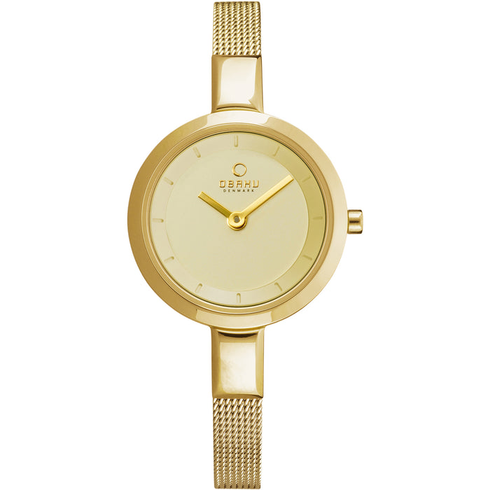 Obaku Women's Denmark Gold Dial Watch - V129LXGGMG