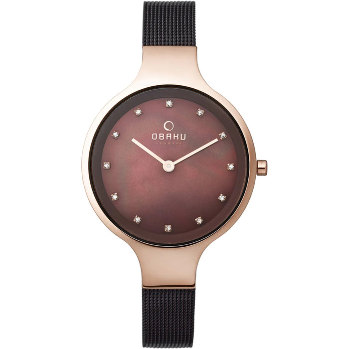 Obaku Women's Classic Brown Dial Watch - V173LXVNMN