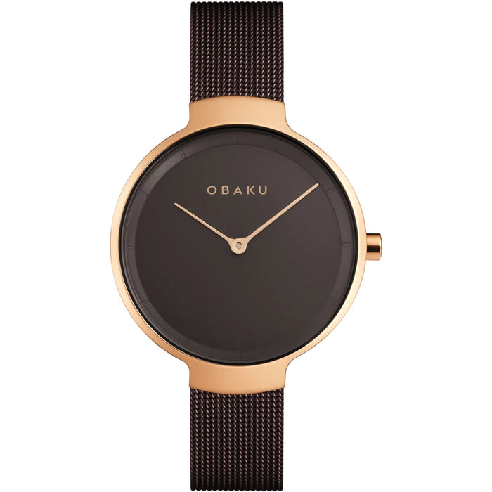 Obaku Women's Walnut Brown Dial Watch - V231LXVNMN