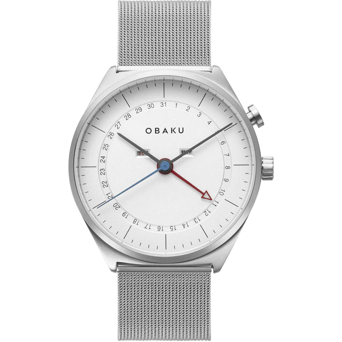 Obaku Men's Dato White Dial Watch - V242GMCIMC