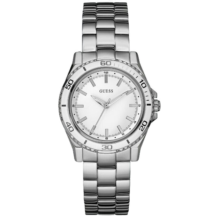 Guess Women's Sporty White Dial Watch - W0557L1