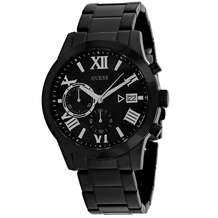 Guess Men's Classic Black Dial Watch - W0668G5