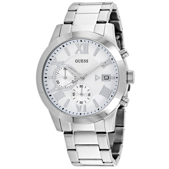 Guess Men's Classic Silver Dial Watch - W0668G7