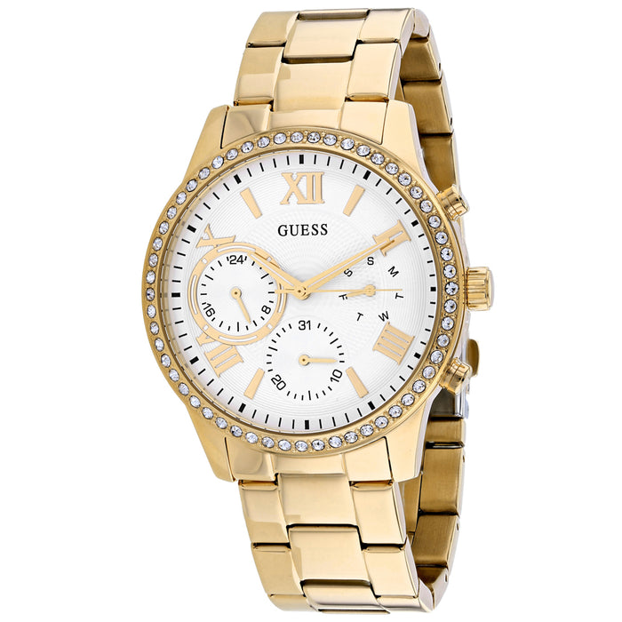 Guess Women's Solar Silver Dial Watch - W1069L2