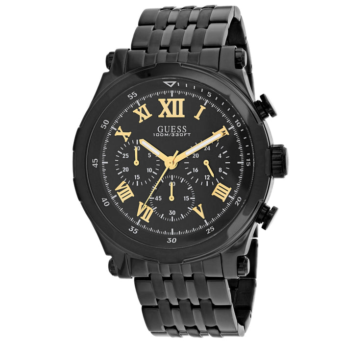 Guess Men's Classic Black Dial Watch - W1104G2