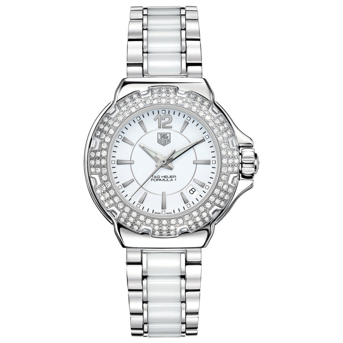 Tag Heuer Women's Formula  White Dial Watch - WAH1215.BA0861
