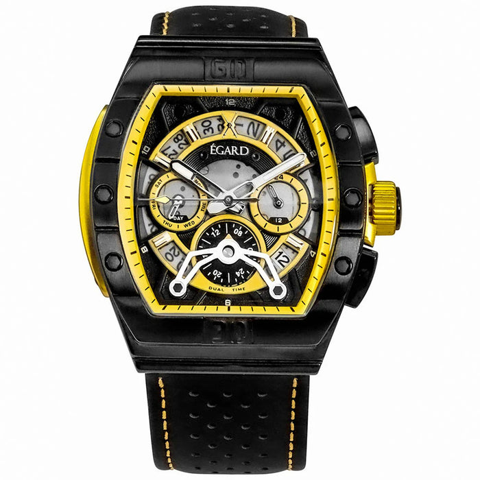 Egard Men's Patriot Racer Quartz Black Dial Watch - WCH-5075-F1H442