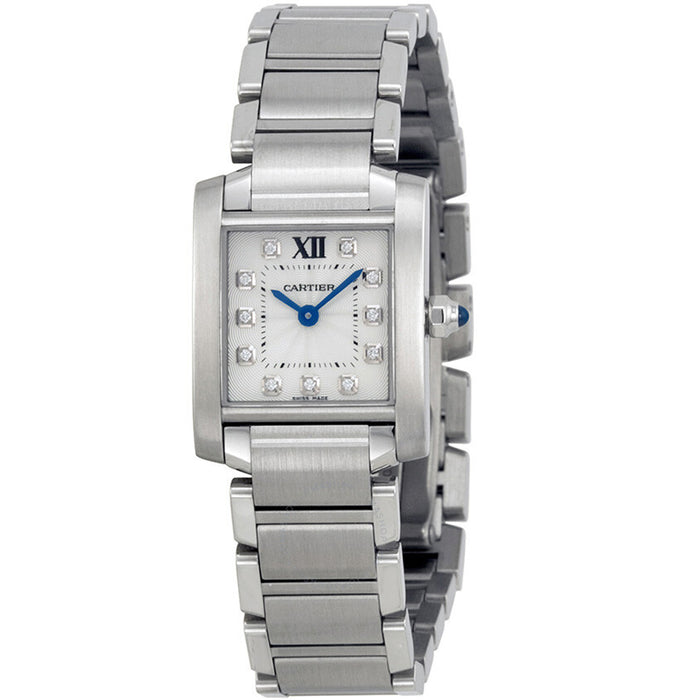 Cartier Women's Tank Francaise White Dial Watch - WE110006