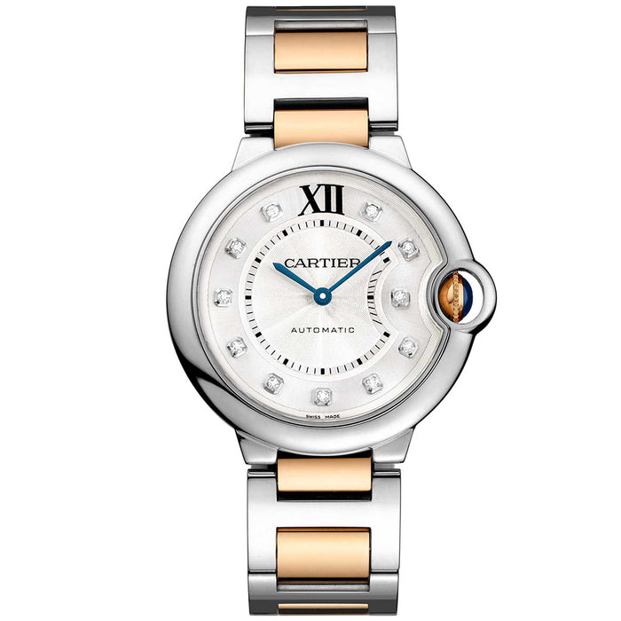 Cartier Women's Ballon Bleu Silver Sunray Dial Watch - WE902031