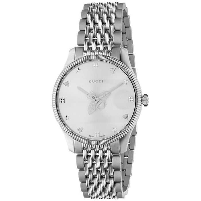Gucci Women's G-Timeless Silver Dial Watch - YA1264153