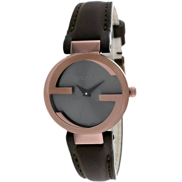 Gucci Women's Interlocking Grey Dial Watch - YA133504