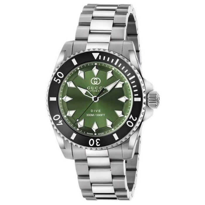 Gucci Men's Classic Green Dial Watch - YA136363