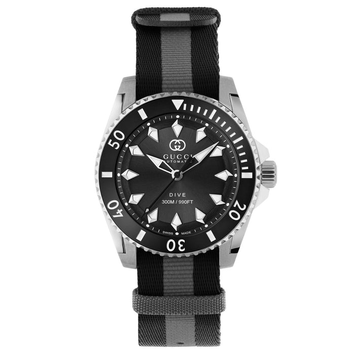 Gucci Men's Dive Black Dial Watch - YA136365
