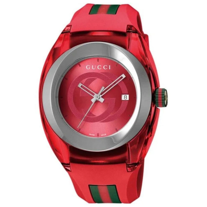 Gucci Men's Sync Red Dial Watch - YA137103A