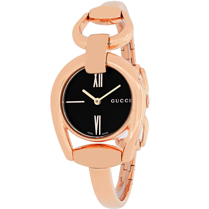 Gucci Women's Horsebit Black Dial Watch - YA139507