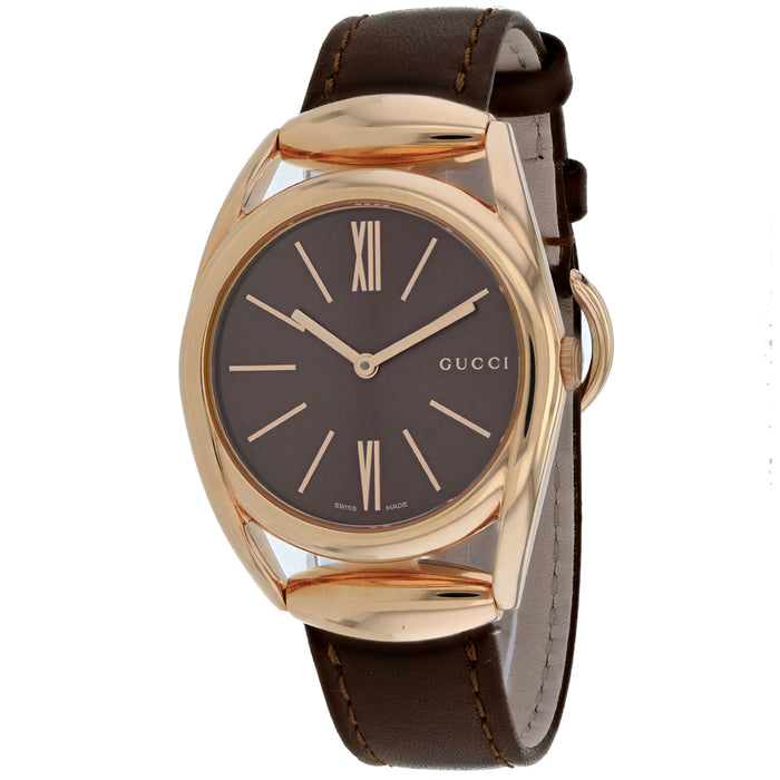 Gucci Women's Brown Dial Watch - YA140408