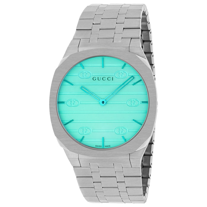 Gucci Women's 25H Blue Dial Watch - YA163409