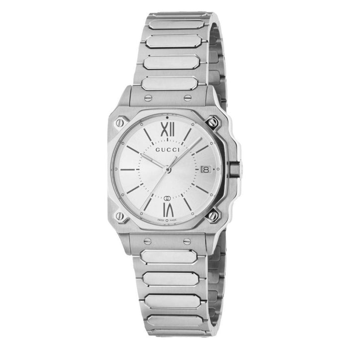 Gucci Women's G-flat White Dial Watch - YA166504