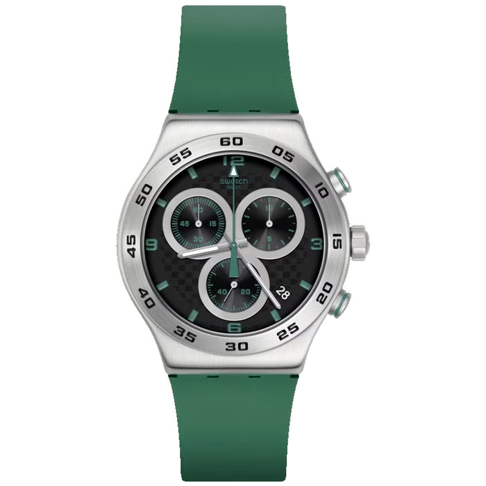 Swatch Men's Irony The Spetember Collection Carbonic Green Black Dial Watch - YVS525