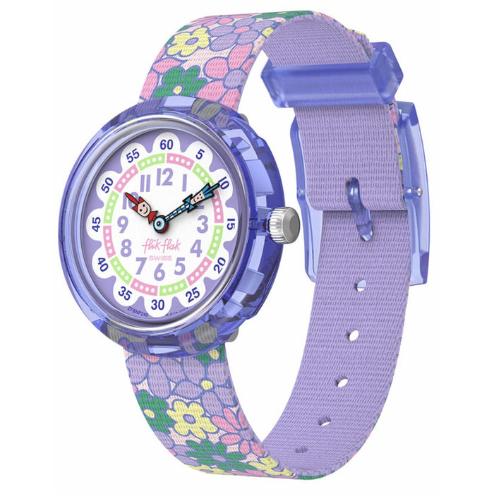 Swatch Girls's Flik Flak Purple and white Dial Watch - ZFBNP240