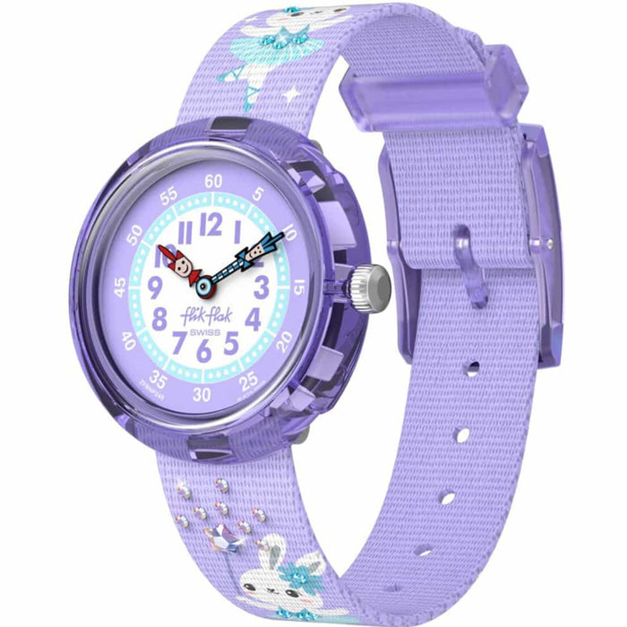 Swatch Girls's Flik Flak Purple and white Dial Watch - ZFBNP248